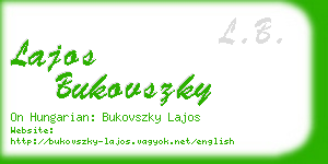 lajos bukovszky business card